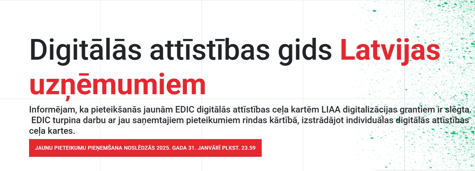 Screenshot on the website EDIH Latvia.